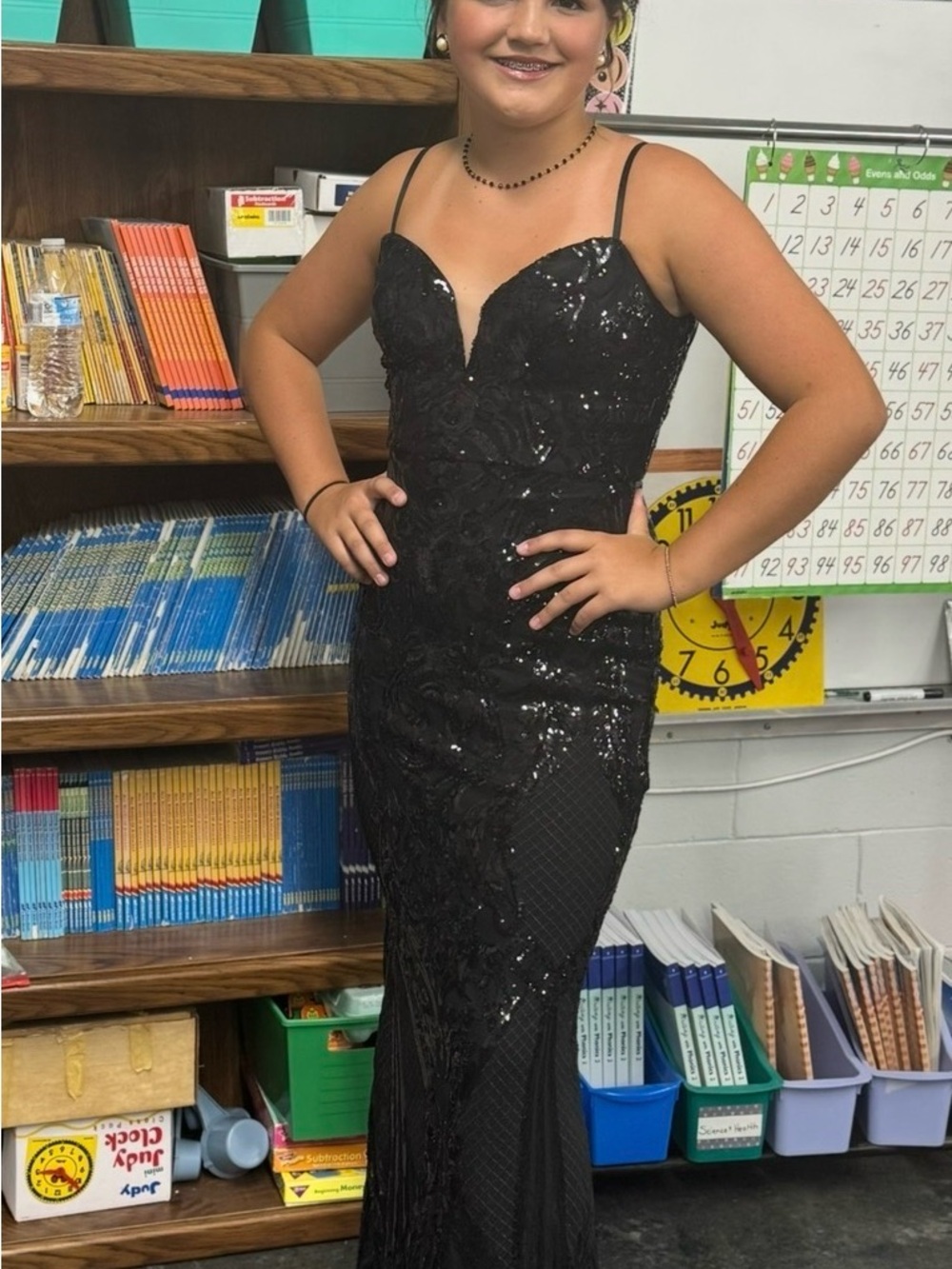 Elegant Black Sequin Evening Dress for Women